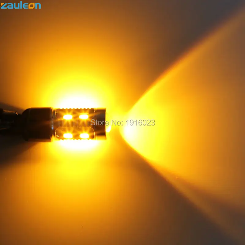 Zauleon 2 шт. T20 W21/5 Вт 7443 20 светодиодный 5630 SMD автомобильный Янтарный/желтый белый