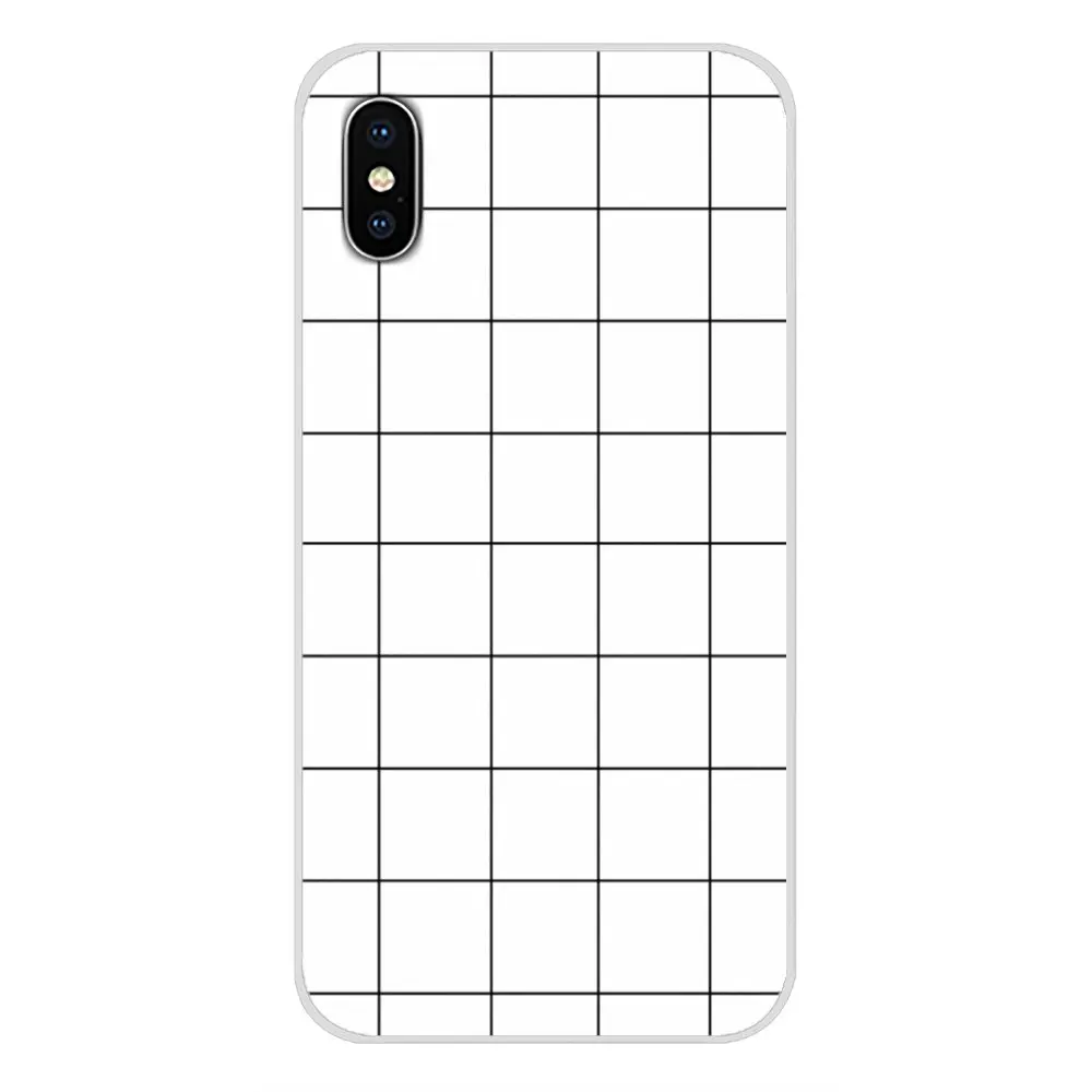 Аксессуары чехлы для телефонов Чехлы полосатая черная белая сетка Samsung Galaxy A5 A6S A7