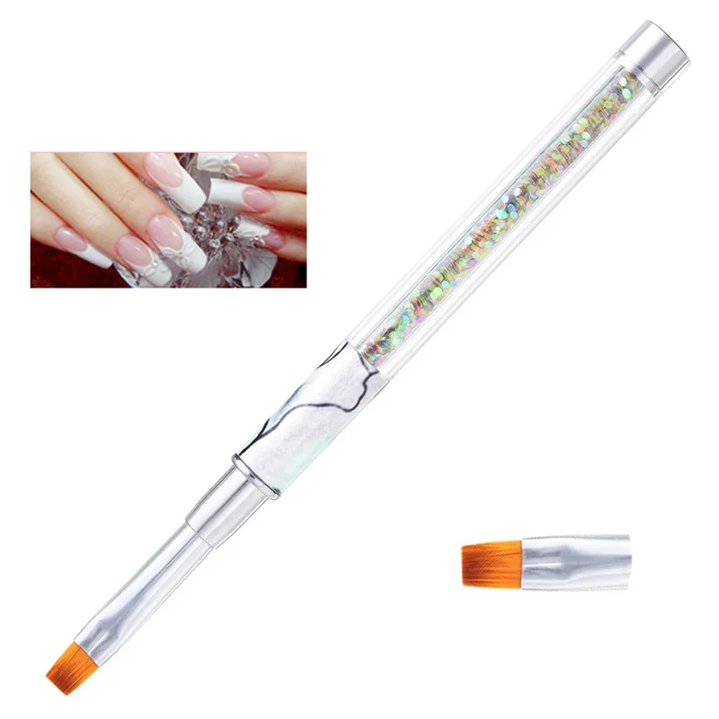5 Стиль Мрамор пайетки акриловые ручки кисти для дизайна ногтей ручка УФ лак гель