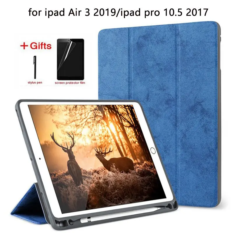 Тонкий кожаный чехол для iPad Pro 10 5 с держателем карандашей Air 3 2019/ 2017 2015 Чехол +