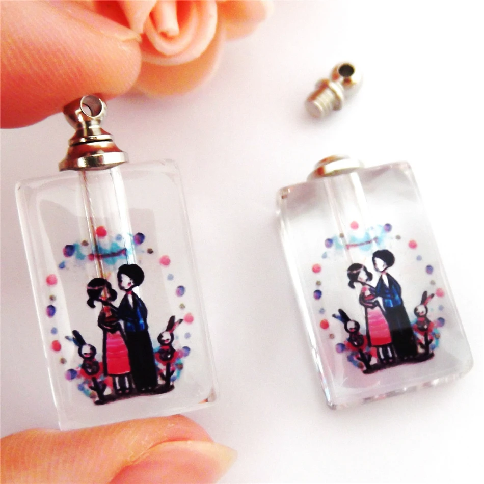 Стеклянная подвеска для мальчиков и девочек 50 шт./лот с узором на заказ 22*14 мм