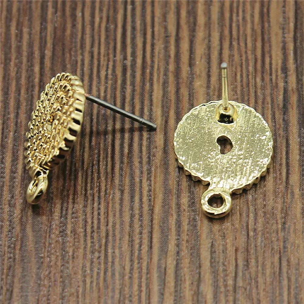 K4030-12x15mm 2 шт золотые искаженные серьги соединители серьги изготовление фурнитура аксессуары серьги основа соединители Linker - Цвет: K4030-12x15mm
