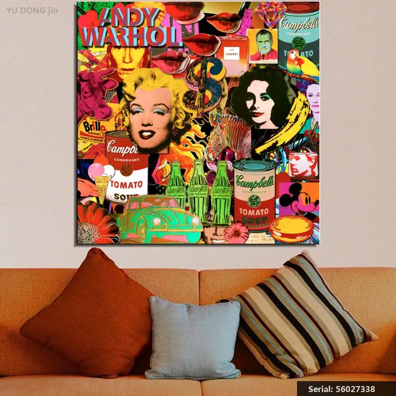 Yu Dong jin Andy Warhol натюрморт абстрактная картина маслом Рисование Искусство спрей без