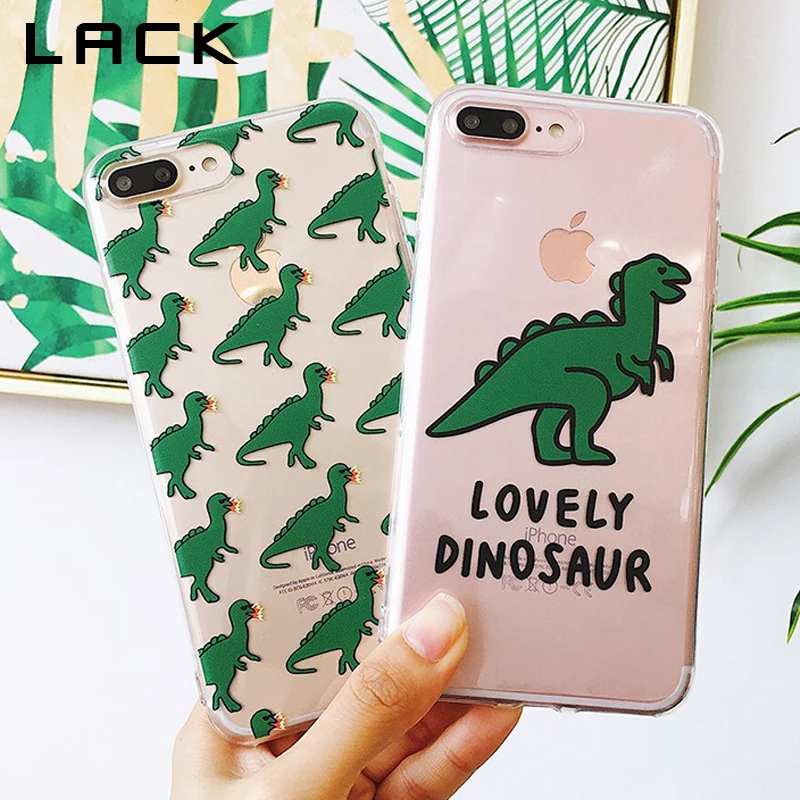 LACK Funny Dinosaur Phone Case For iphone X 6 6S 7 8 Plus Lovely Cartoon Cases Ultra Slim Soft TPU Back Cover |