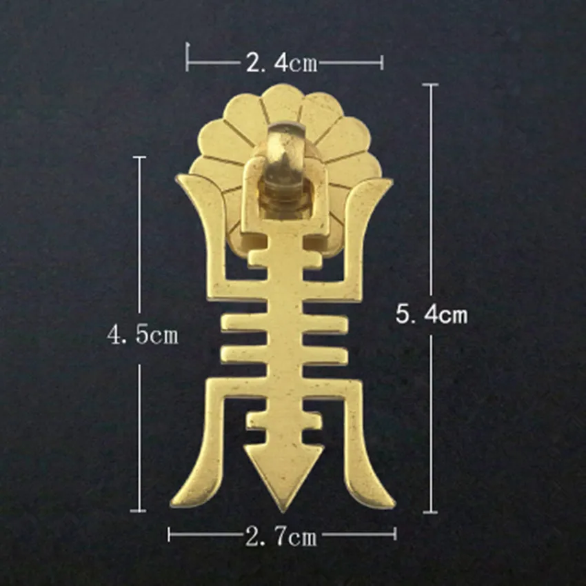 A KNOB BRASS В китайском ретро-стиле латунь ручка для шкафа с выдвижными ящиками тянуть античная бронза гибкий кулон кухня двери шкафа Ручка - Цвет: A KNOB BRASS