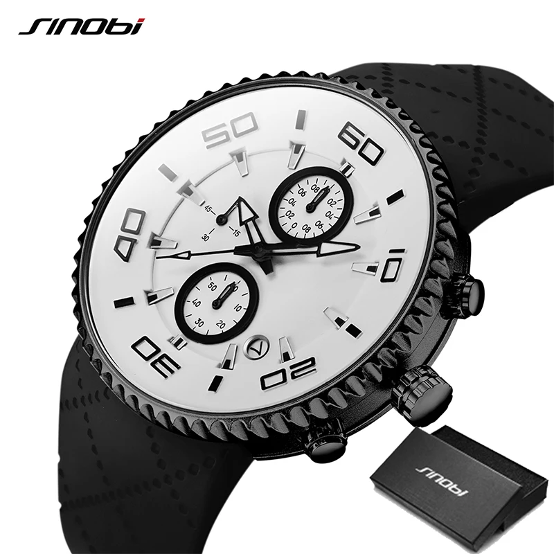Relojes спортивные часы модные мужские секундомер SINOBI 30 м водонепроницаемый