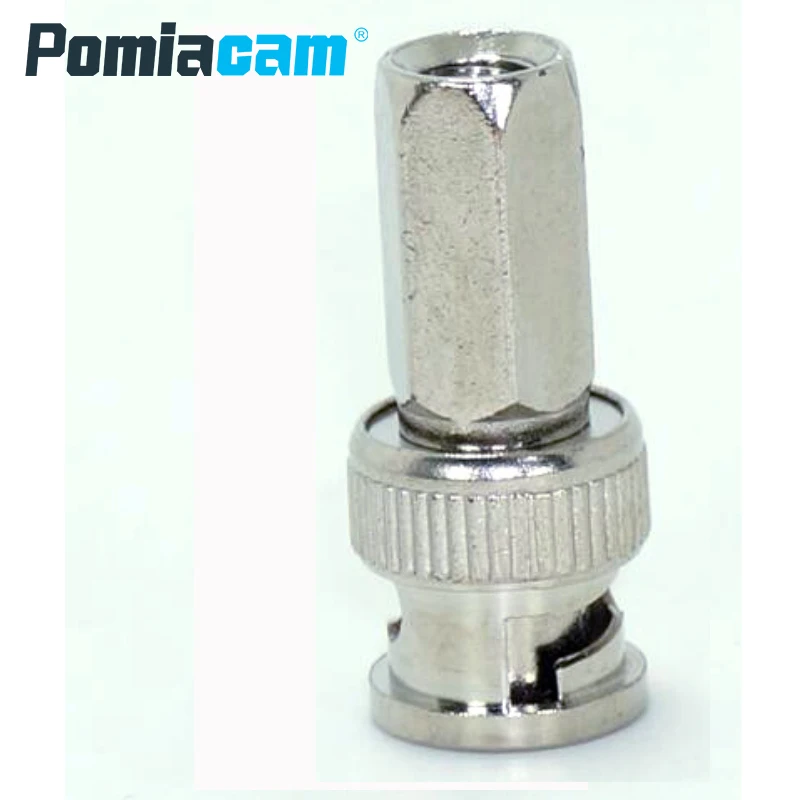 B-1F 100pcs/lot BNC Connector Male plug adapter for Twist-on Coaxial RG59 CCTV IP Camera Surveillance Cable | Безопасность и