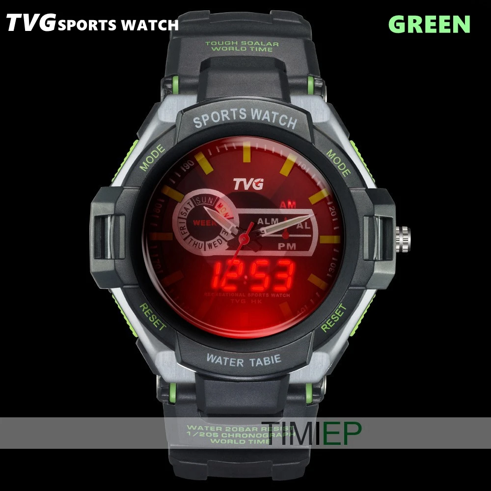 ТВГ Для мужчин s военные армейские часы светящийся точечный светодиодный
