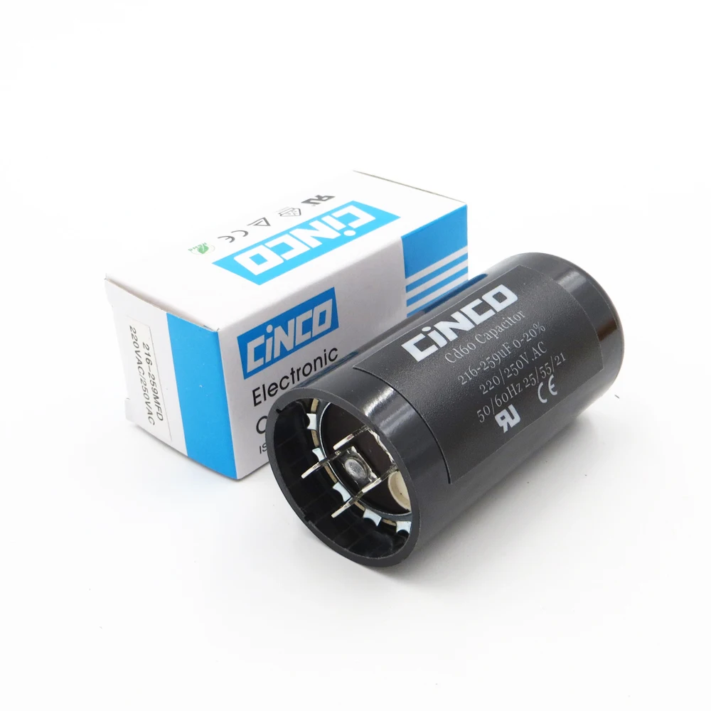 CD60 двигатель старт конденсаторы RV Пуск 216 259MFD 220V 250V 275V 259 mf uf компрессор HVAC