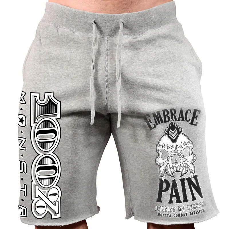 

Mens cotton shorts Calf-Length gyms Fitness Bodybuilding Casual Joggers workout Brand sporting short pants Sweatpants Sportswear