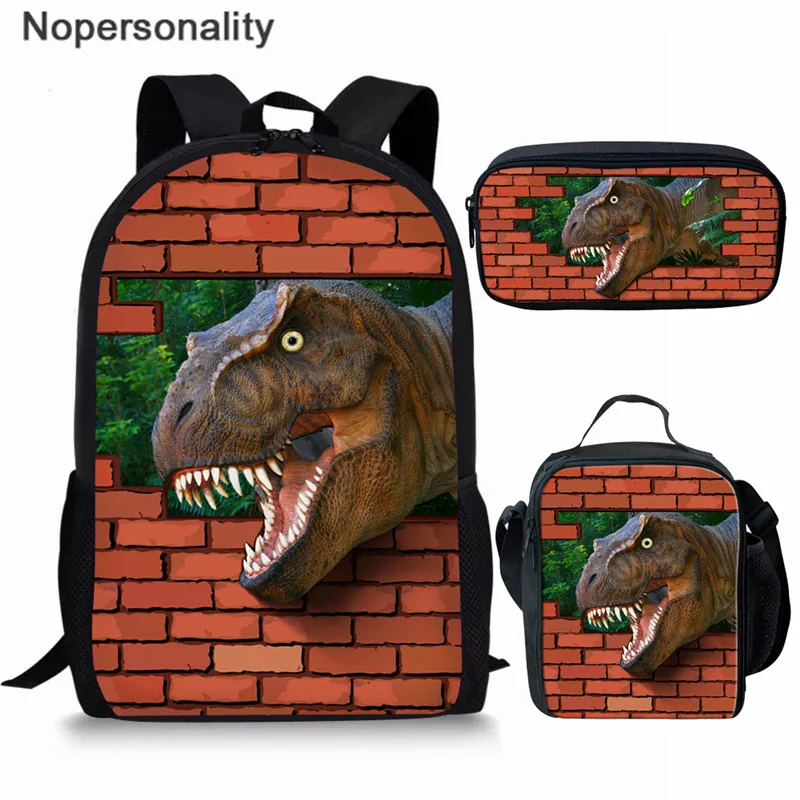 CC5500CGK Nopersonality 3 шт./компл. Юрский Мир животных печать детские школьные сумки динозавр мальчиков рюкзак для детей школьные сумки Mochila - Цвет: CC5500CGK