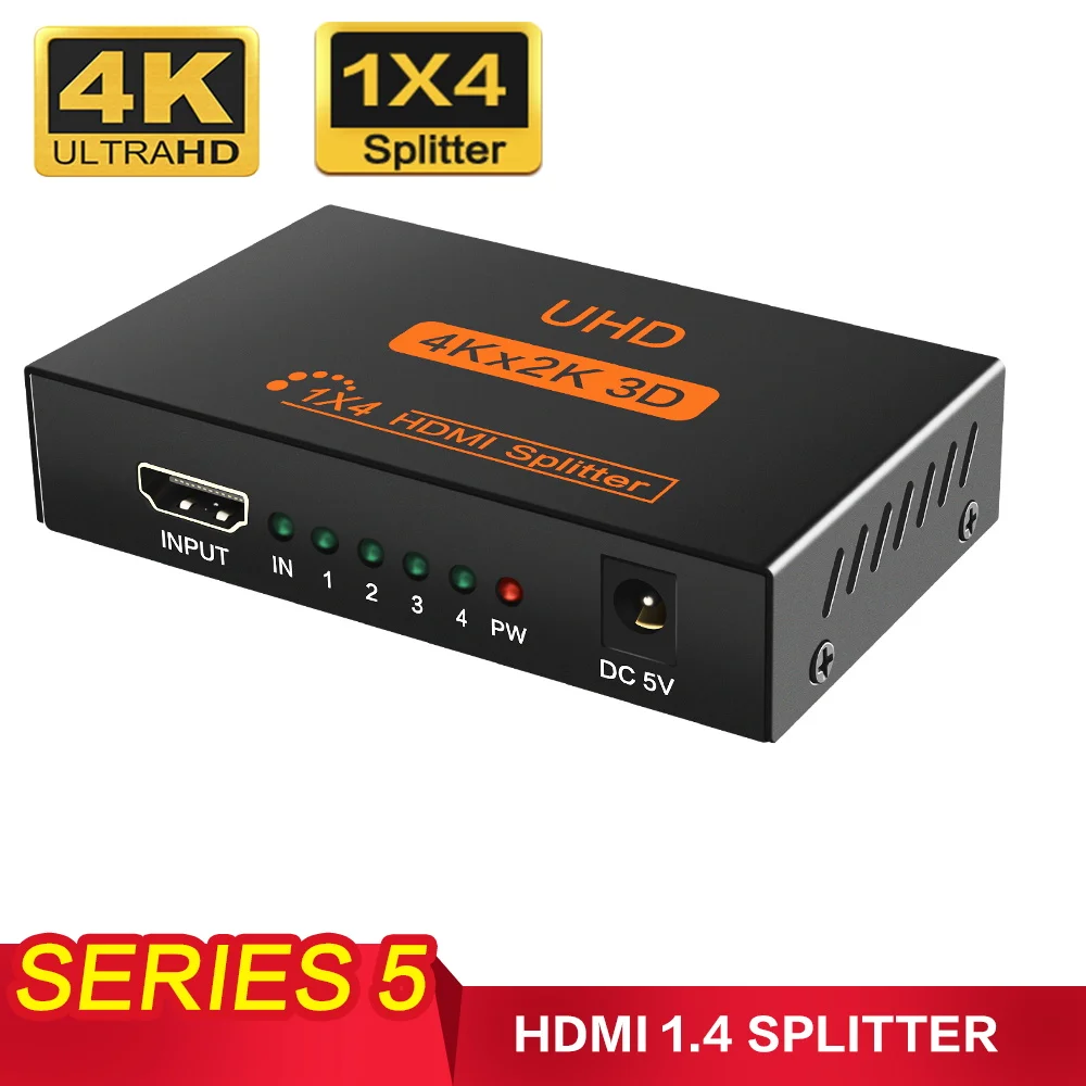 Series 5 1 в 2 Выход HDMI split ter 4K HDCP 2,2 1080p видео HDMI переключатель усилитель раздельный для PS3 HDTV Xbox PC redmi notebook - Цвет: Series 5