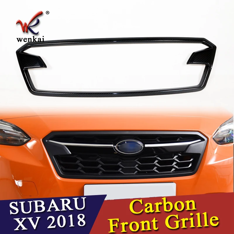 WENKAI для углеродного волокна добавить на стиль Передняя решетка Subaru XV GT3 GT7 2017 2018 1