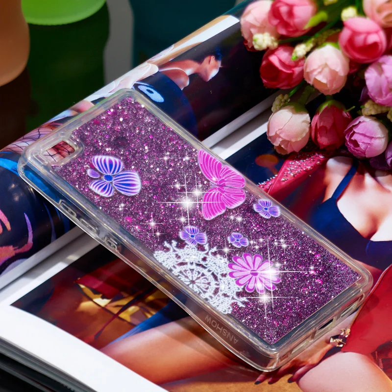 Для huawei P8 Lite чехол бампер чехол ALE-L21 ALE-L23 ALE-L02 ALE-L04 милые динамичными плавающими жидкими Мягкий силиконовый чехол с полным покрытием
