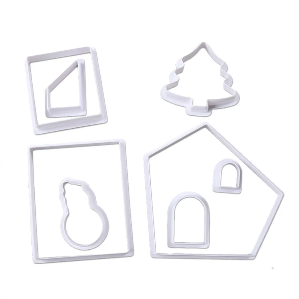 Navidad формочка для печенья Рождественская елка Houes DIY Торт Помадка украшения печенье Форма для выпечки печенья инструменты комплект формы