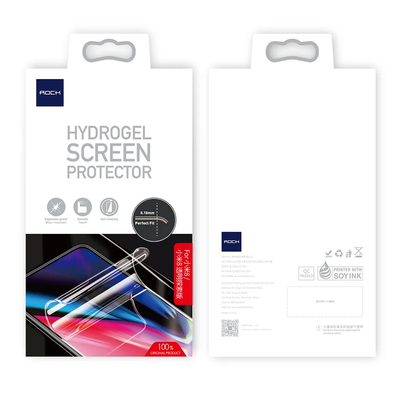 

Full Screen Protector For Xiaomi Mi8 Mi 8 SE Explorer ROCK 0.18MM Curved Surface Soft Hydrogel Screen Film For Xiaomi Mi8 Se