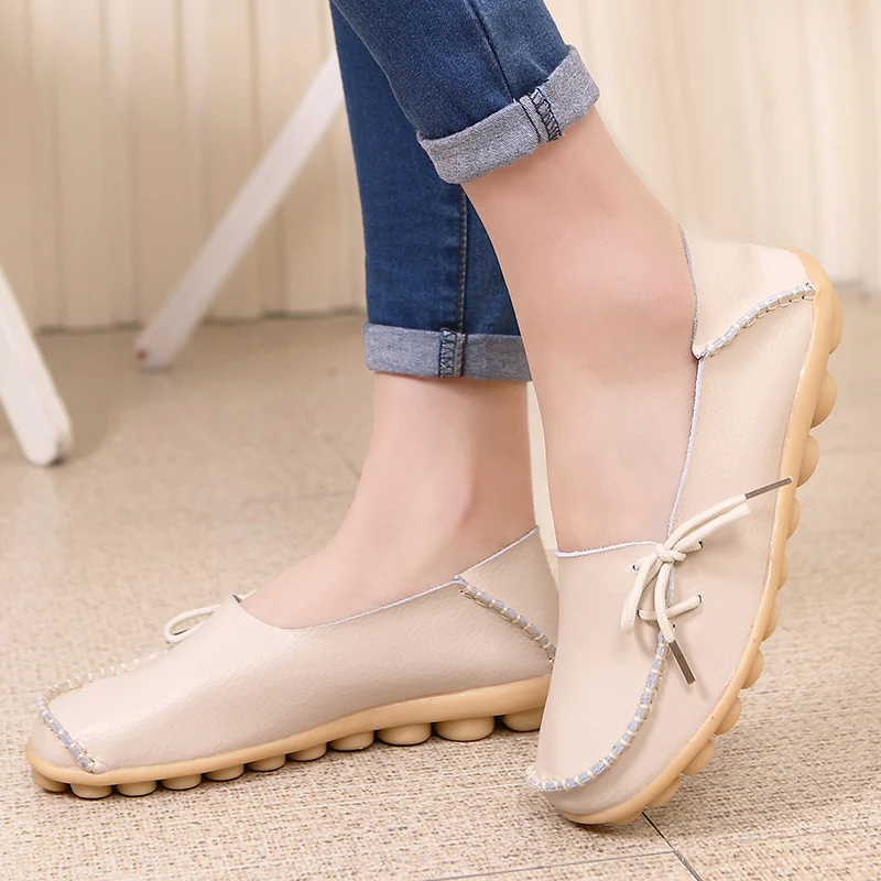VRMARS 2017 Moccasins Women's Soft Leisure Flats Female Driving Shoes Loafers Mother Casual Woman Genuine Leather | Обувь