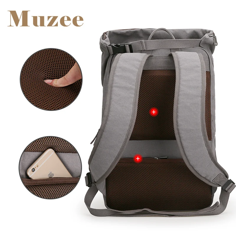 Рюкзак Muzee мужской вместительный из парусины для ноутбука|men canvas backpack|canvas backpackcanvas