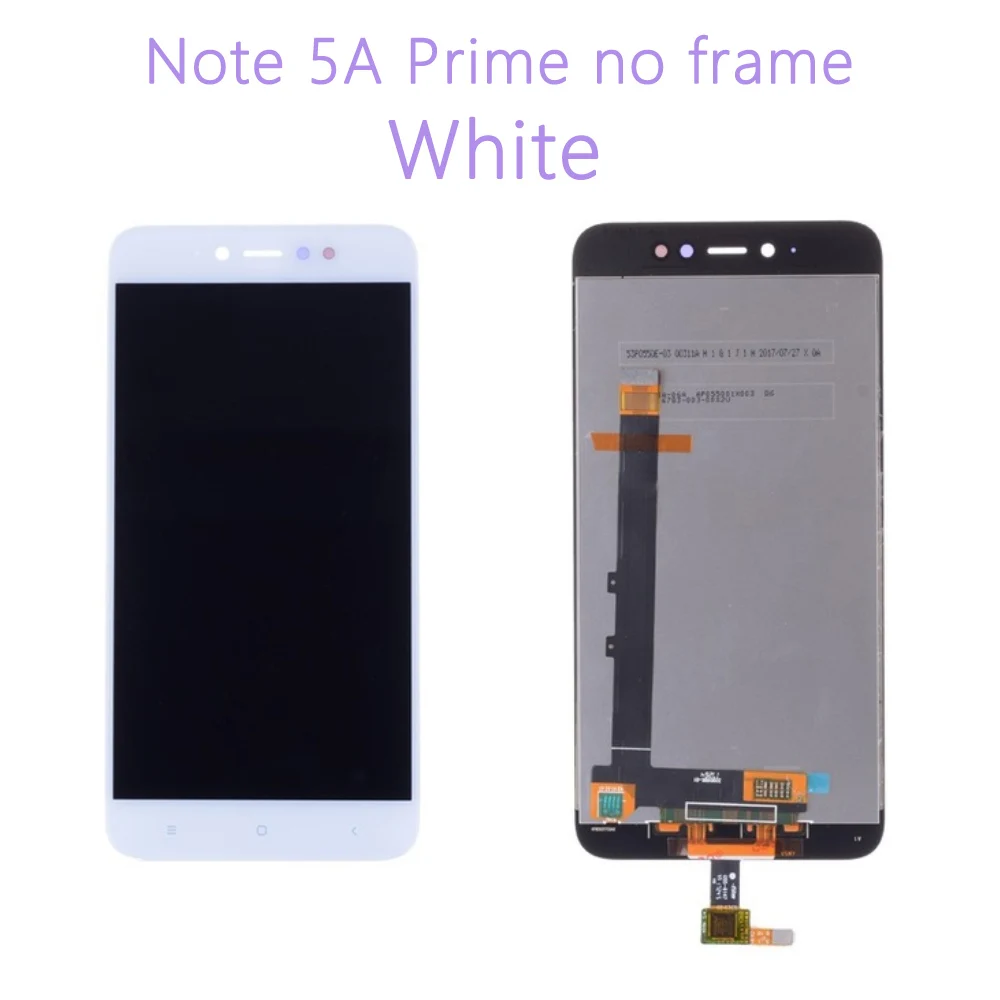 5aP no frame W Высококачественный ЖК-для Xiaomi Redmi Примечание 5A с сенсорным экраном+ рамка для Redmi Note 5A Prime lcd Y1 Y1 lite - Цвет: 5aP no frame W
