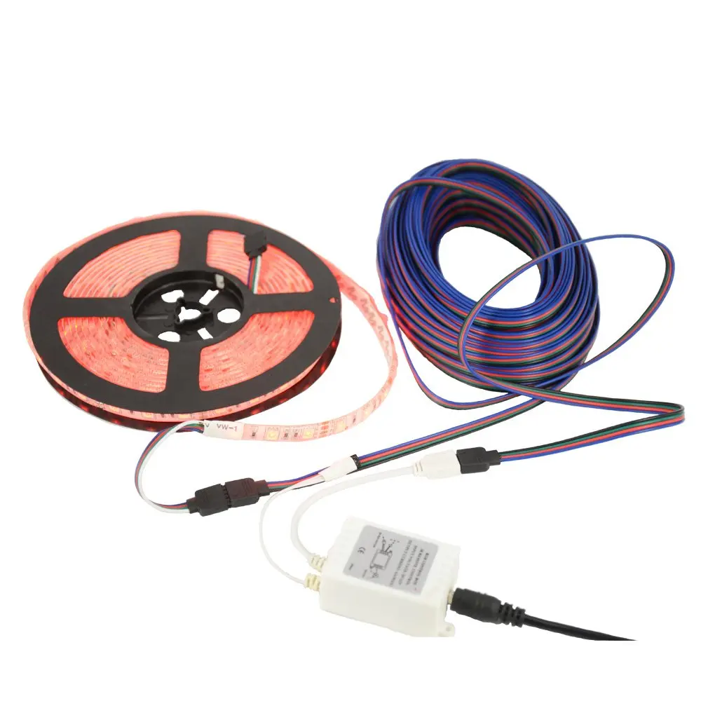 Удлинительный кабель постоянного тока 12 В 4 контакта RGB 22AWG проводника шнур провод