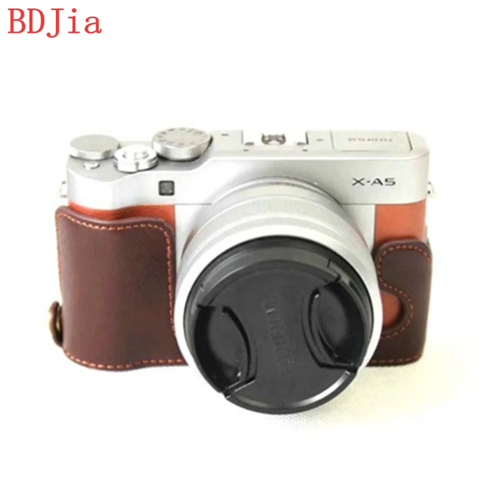 Натуральная Воловья кожа корпуса для половины камеры база Fujifilm XA7 XA20 XA5 XA10 XA3 с