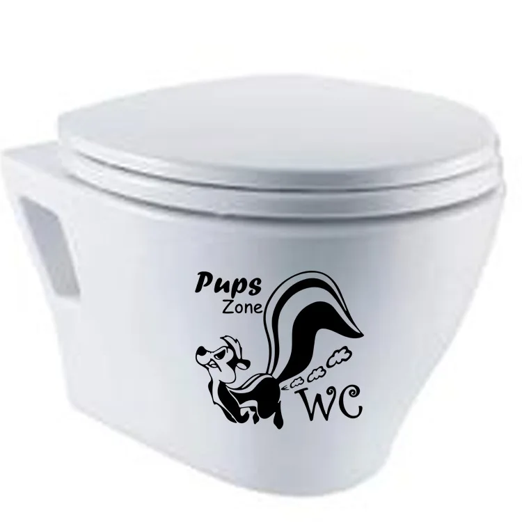 Skunk Farting наклейка на унитаз 23*24 см съемная сиденье Настенная Наклейка виниловая