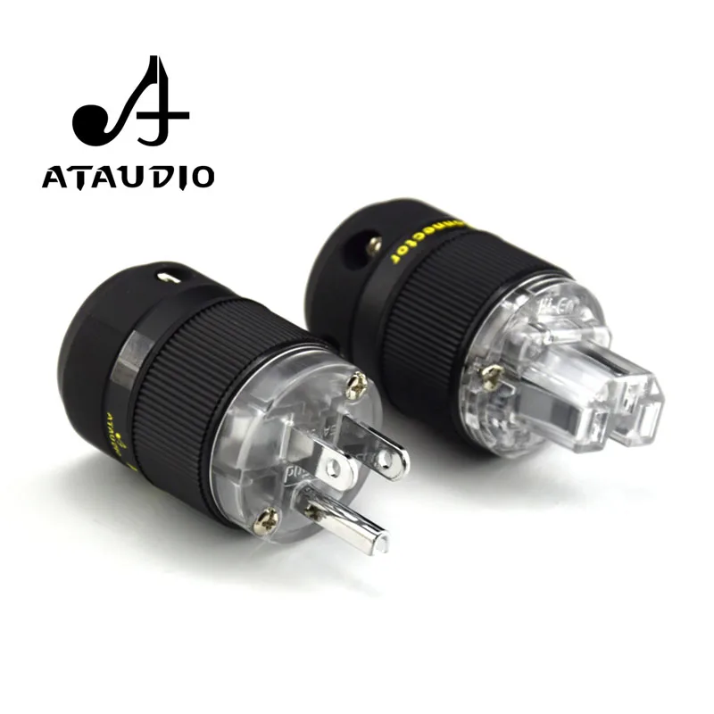 ATAUDIO Hifi Разъем питания Hi end родиевое покрытие одна пара США + IEC разъем|Коннекторы и