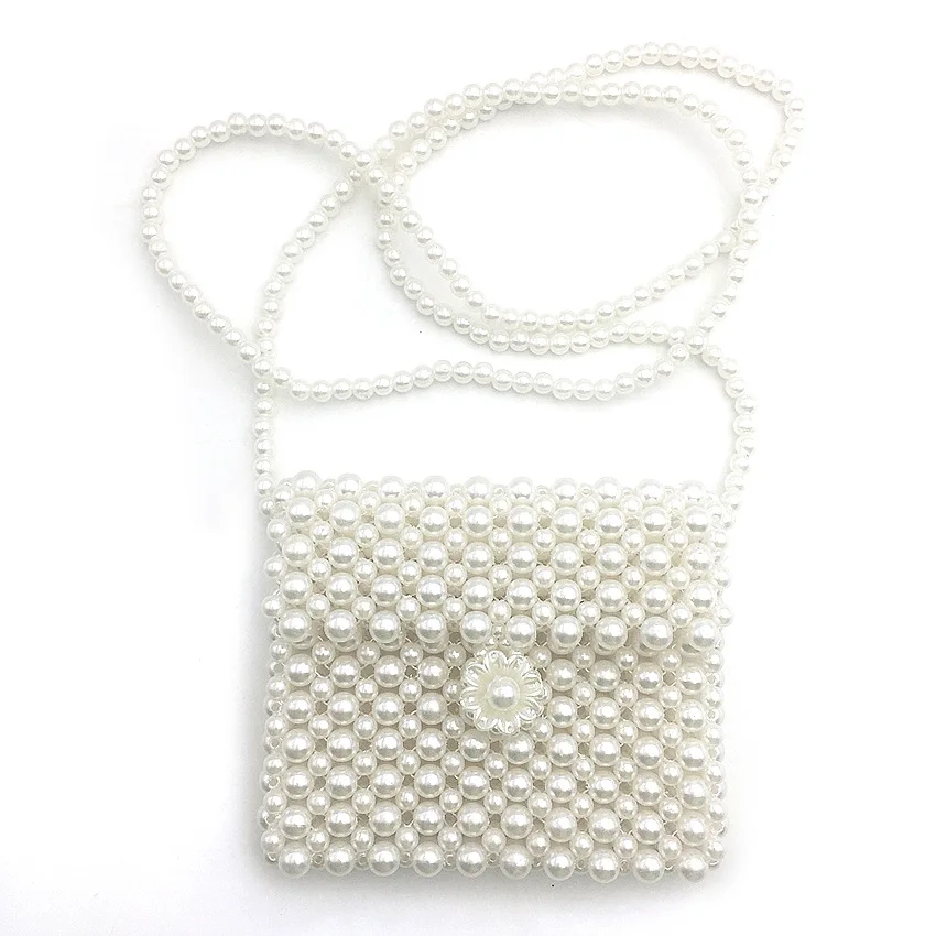 Hand-woven Pearl Bag Lady Net Red with The Same Style Small Crowd Design Ins Inclined | Багаж и сумки