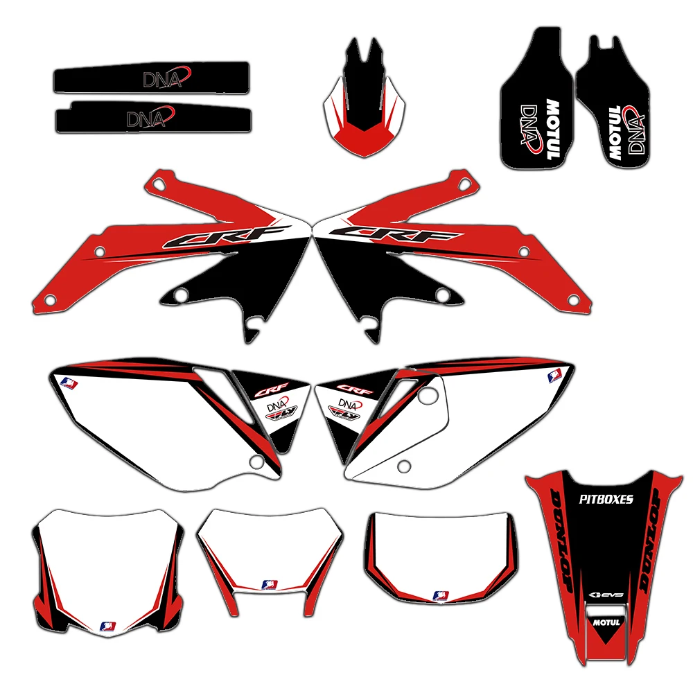 Наклейки для графики и фона мотоцикла Honda CRF450X CRF 450X 450X2005 2006 2007 2016 2017 2018|sticker kit|team