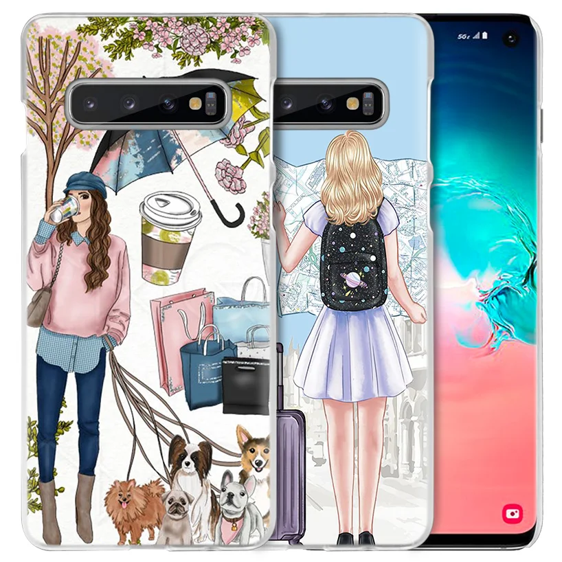 Vogue для йоги, спортивная сумка для йоги, чехол для samsung Galaxy S10 5G S10e S9 S8 M30 M20 M10 J4 J6 плюс J8 Note 8 9 прозрачный жесткий чехол из ПК для телефона
