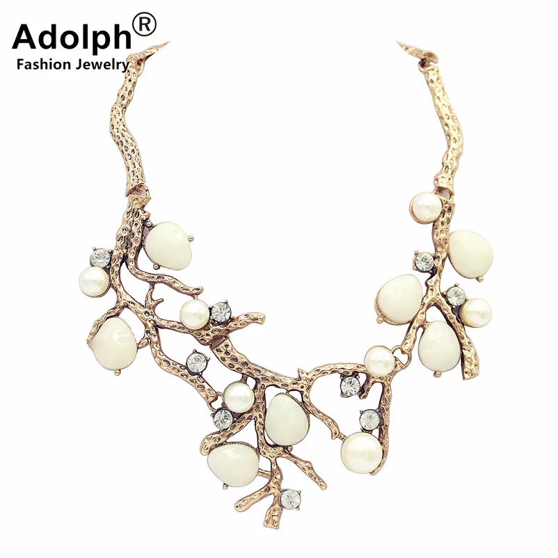Женское Ожерелье чокер ADOLPH Extendy роскошное ожерелье с имитацией жемчуга и веток