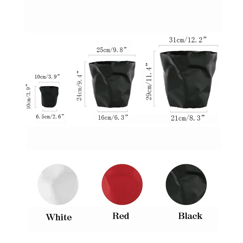 Modern Creative Folds Pen Holder Storage Ornament Desktop Crafts Trash Can Basket for Home Office Decor Gifts | Дом и сад
