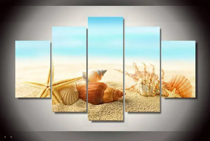 Hd печатные морские звезды пляжная группа картина холст печать декор комнаты