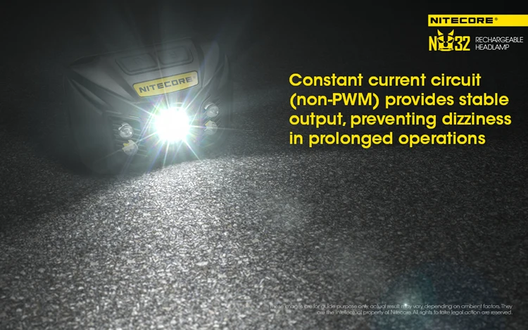 NITECORE NU32 550LMs CREE XP-G3 S3 светодиодный налобный фонарь со встроенной аккумуляторной батареей, снаряжение для наружного кемпинга, поиска, 3 цвета