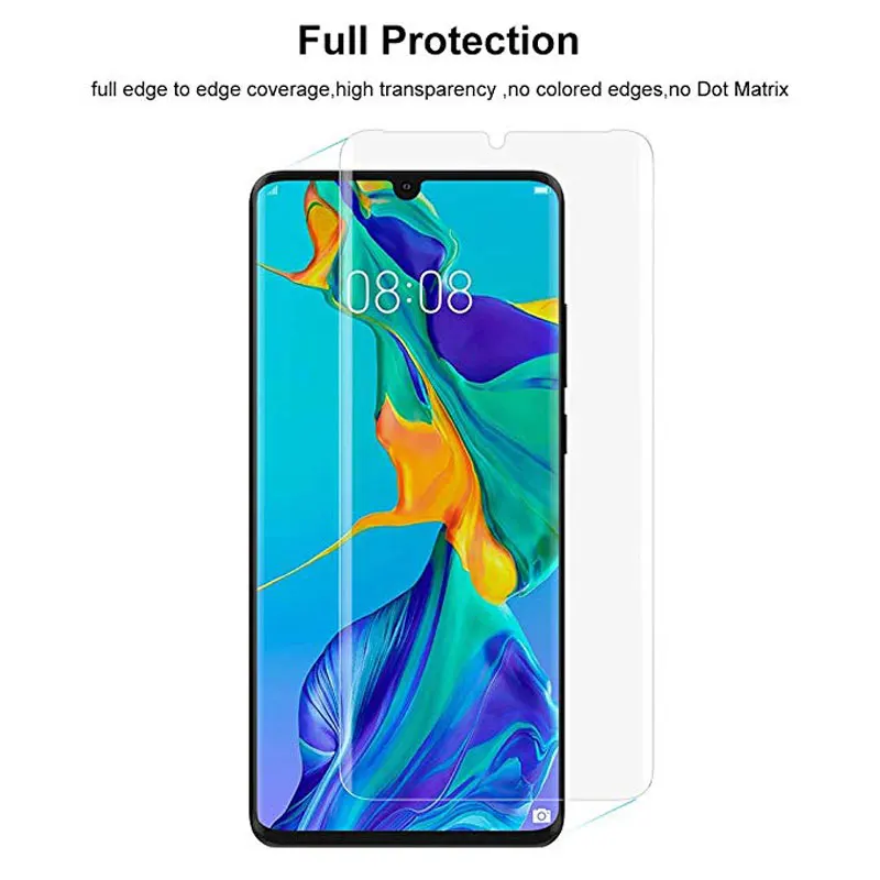 Изогнутое защитное стекло 3D для Huawei P30 Pro защита экрана Lite Light закаленное полное