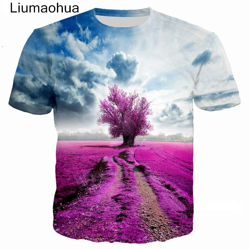 Liumaohua хипстер природа голубое небо пляж камни 3D принт Мужская/женская футболка
