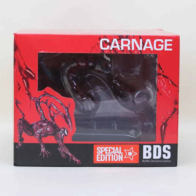 Carnage box 14,5-27 см игрушки Marvel Iron Studio the Spiderman ARTFX+ Статуя 1/10 Масштаб ПВХ экшн-фигурка Venom Carnage Коллекционная модель игрушки - Цвет: Carnage box