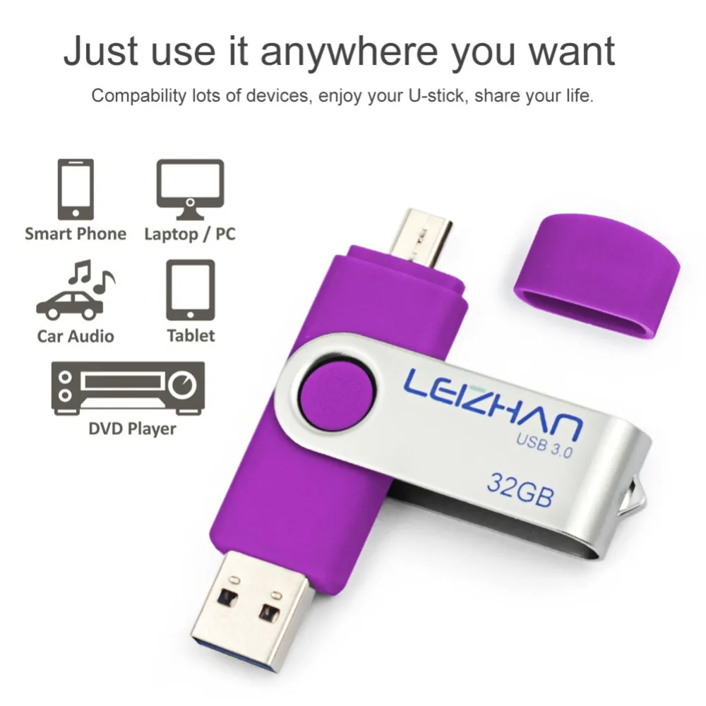 LEIZHAN Android флеш накопитель USB 3 0 Micro U диск 32 Гб OTG флэш 64 8 ГБ карта памяти 16 карта|USB