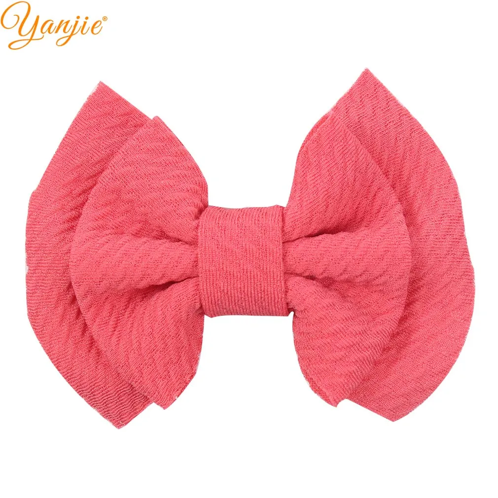 watermelon 10 шт./лот 3,5 ''двухслойный вафельный бант для волос для девочек, детская повязка на голову, шикарные заколки для волос, горячая Распродажа, аксессуары для волос DIY - Цвет: watermelon