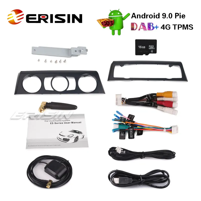 Erisin ES4840B 7 &quotавтомобильный стерео Android 9 0 DAB + DVD SWC GPS для BMW 1 серии E81 E82 E88 SatNav Wifi