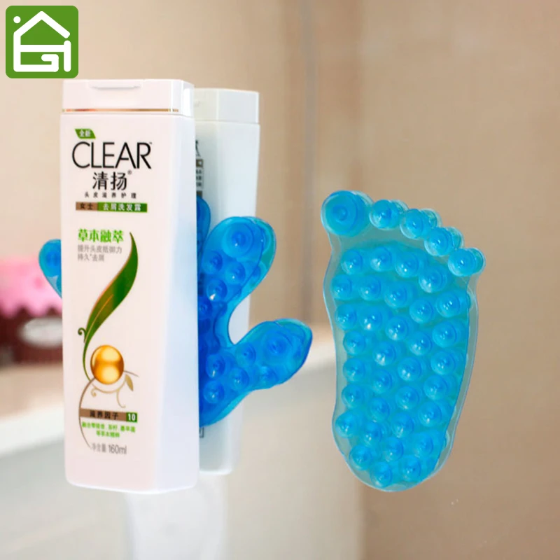 12 шт./лот крепкая Двусторонняя присоска для мыла шампуня держатель душа в форме