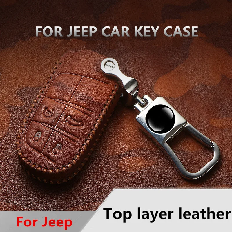100% натуральная кожа чехол для ключей Jeep Renegade Патриот Чероки Wrangler Grand Cherokee Compass 2014