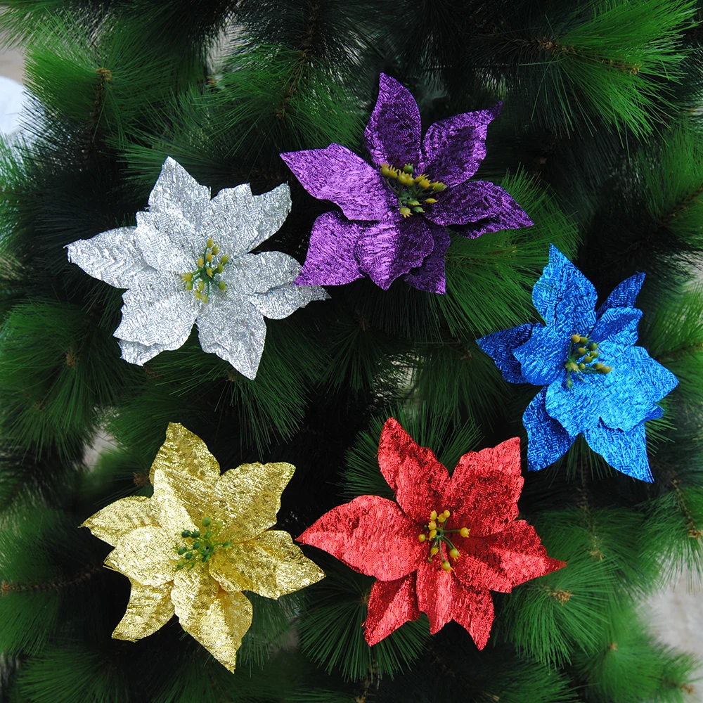 10 шт. пластиковые блестящие цветы 15 см|glitter flowers|wedding artificial flowersflower head |