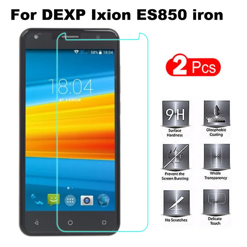 2 шт. DEXP Ixion ES850 железное закаленное стекло для защитная пленка премиум класса