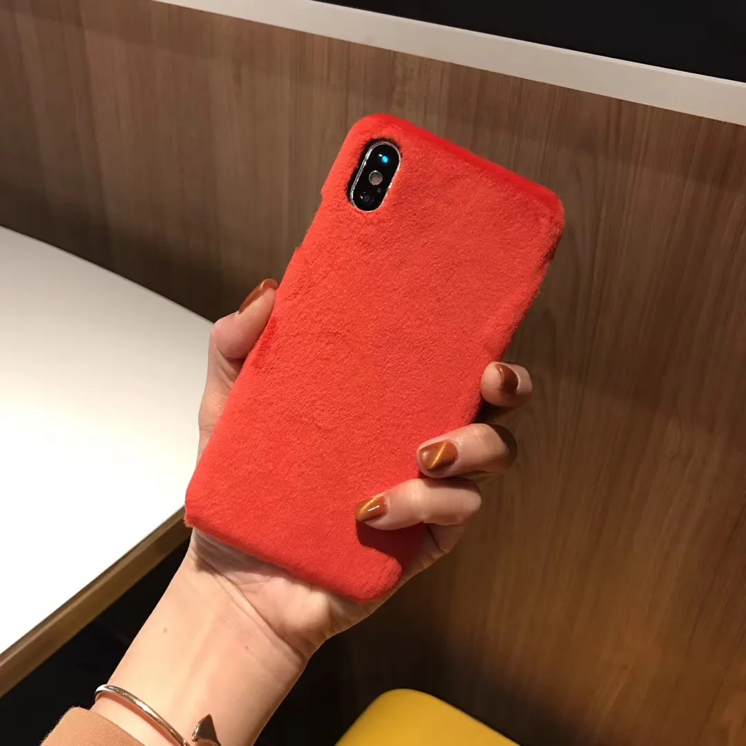 Kawii Корея пушистый чехол для iphone X 6 S 7 Plus 8 чехлы Модные простые милые волосы
