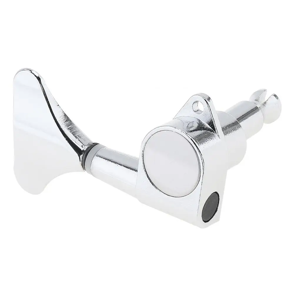 

4pcs Musical Instrument Parts Accessories Silver Bass Tuning Pegs Tuner 2R+2L All Closed Machine Head for Electric Acoustic Bass