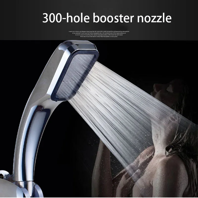Top Quality 300 Holes High Pressure Shower Head Water Saving Rainfall Chrome Bathroom Square Spray Nozzle | Обустройство дома