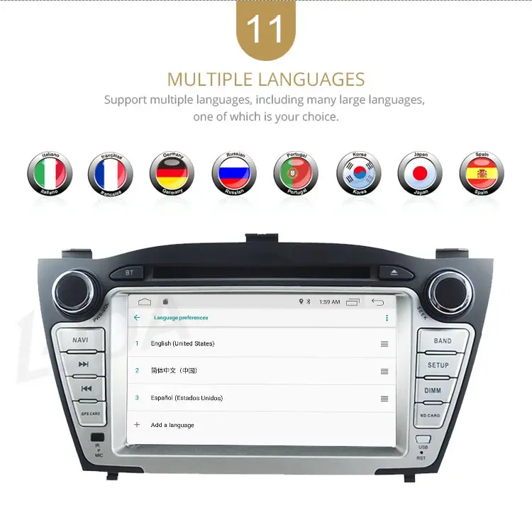 LJDA Android 10 dvd-плеер автомобиля для hyundai Tucson/IX35 2011 2012 2013 автомобильный Радио gps Навигация стерео Мультимедиа wifi автоаудио