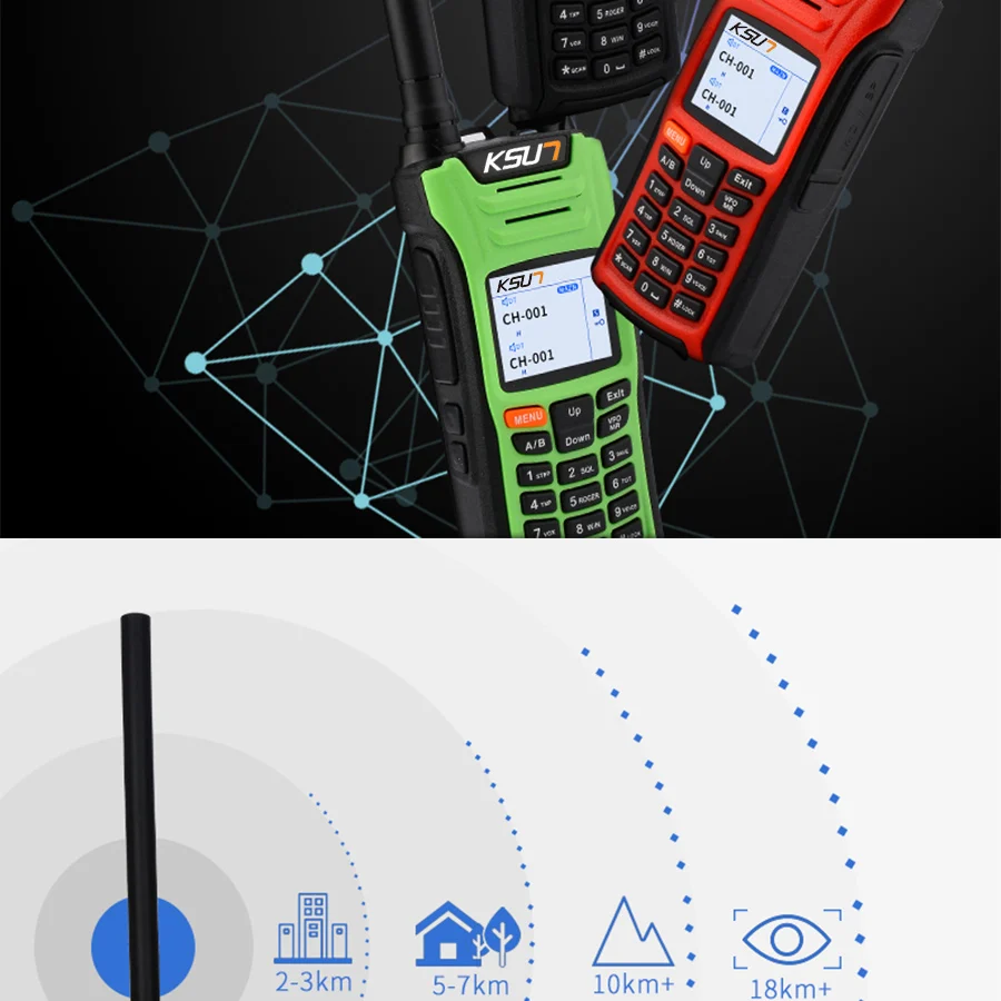 KSUN X-UV68D(MAX) портативная рация 8 Вт Высокая мощность Двухдиапазонный портативный двухсторонний радиопередатчик HF трансивер любительский удобный