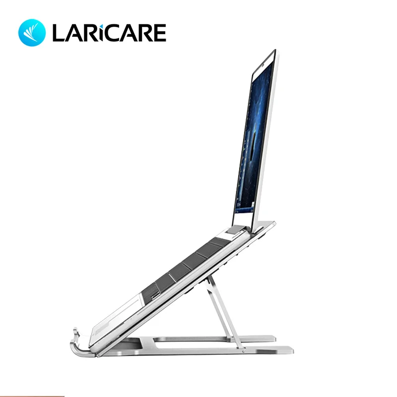 Серебряная подставка для ноутбука LARICARE. Портативная Складная регулируемая